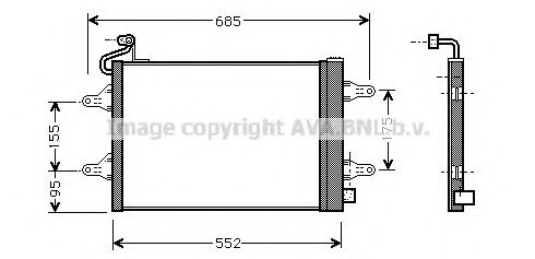 AVA QUALITY COOLING - SAA5007 - Конденсатор, кондиционер