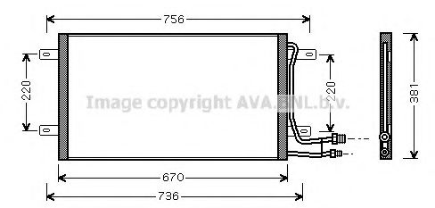 AVA QUALITY COOLING - VW5187 - Конденсатор, кондиционер (Кондиционер)