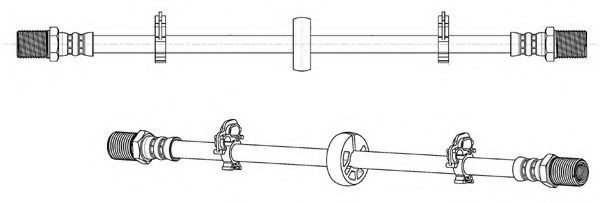 CEF - 512846 - Тормозной шланг (Тормозная система)