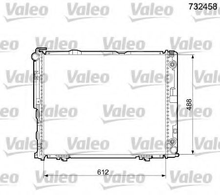 VALEO - 732458 - Радиатор, охлаждение двигателя (Охлаждение)