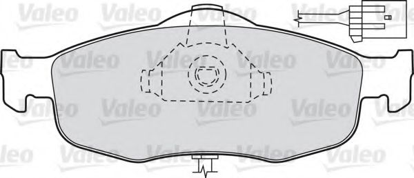 VALEO - 598034 - Комплект тормозных колодок, дисковый тормоз (Тормозная система)