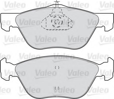 VALEO - 598065 - Комплект тормозных колодок, дисковый тормоз (Тормозная система)