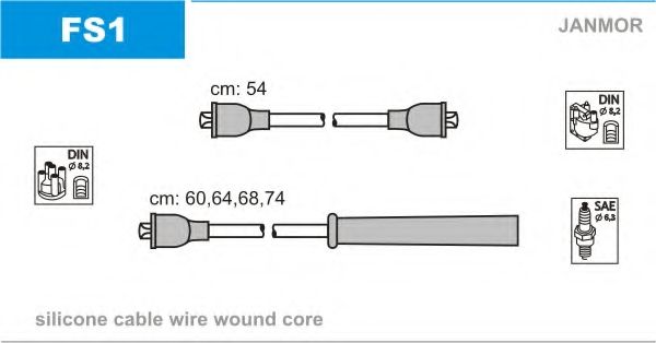 JANMOR - FS1 - Комплект проводов зажигания (Система зажигания)