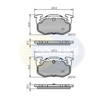 COMLINE - CBP0522 - Комплект тормозных колодок, дисковый тормоз (Тормозная система)