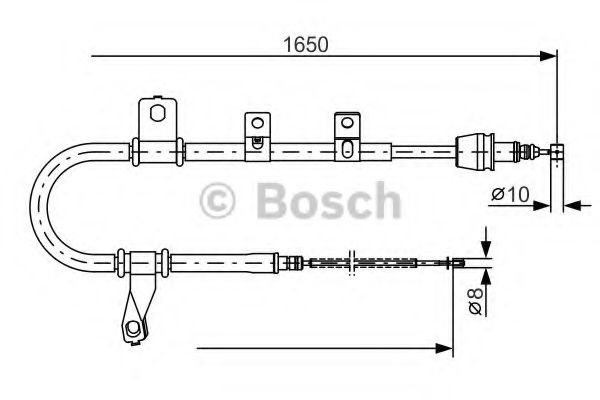 BOSCH - 1 987 482 074 - Трос, стояночная тормозная система (Тормозная система)