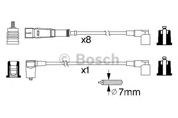 BOSCH - 0 986 356 330 - Комплект проводов зажигания (Система зажигания)