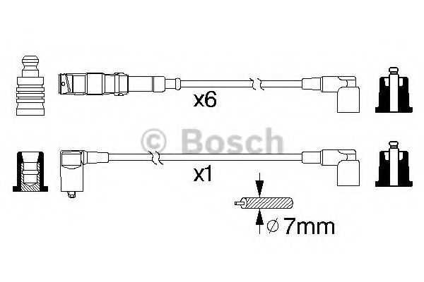 BOSCH - 0 986 356 332 - Комплект проводов зажигания (Система зажигания)