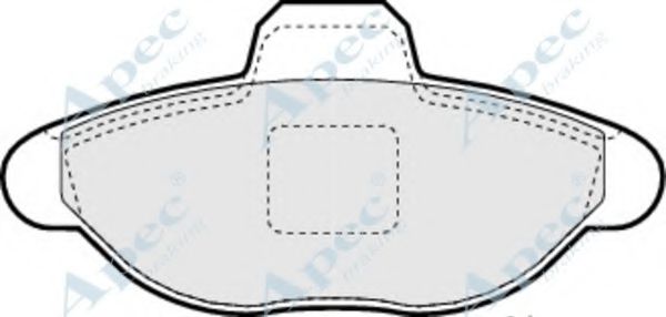 APEC BRAKING - PAD1035 - Комплект тормозных колодок, дисковый тормоз (Тормозная система)