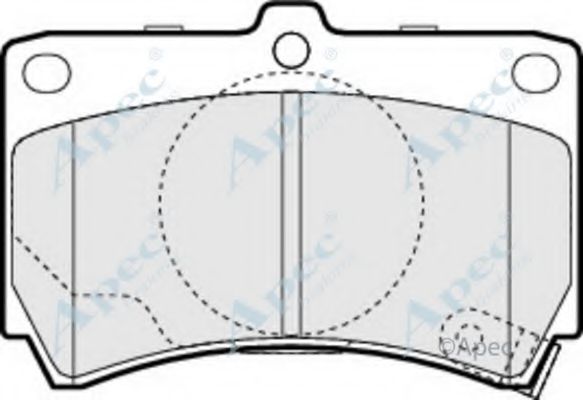 APEC BRAKING - PAD1073 - Комплект тормозных колодок, дисковый тормоз (Тормозная система)