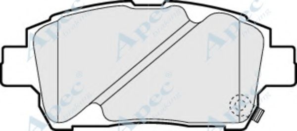 APEC BRAKING - PAD1116 - Комплект тормозных колодок, дисковый тормоз (Тормозная система)