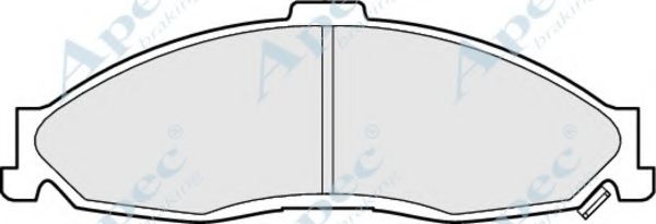 APEC BRAKING - PAD1181 - Комплект тормозных колодок, дисковый тормоз (Тормозная система)