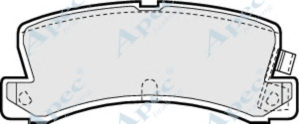 APEC BRAKING - PAD580 - Комплект тормозных колодок, дисковый тормоз (Тормозная система)