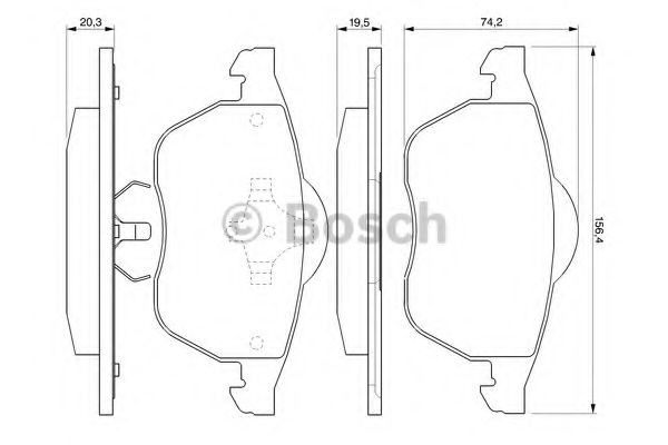 BOSCH - 0 986 424 460 - Комплект тормозных колодок, дисковый тормоз (Тормозная система)