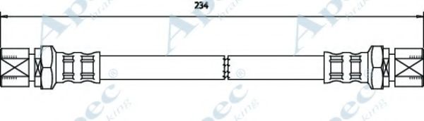 APEC BRAKING - HOS3012 - Тормозной шланг (Тормозная система)