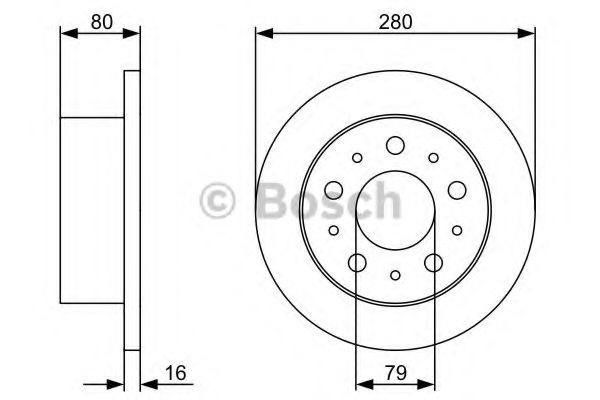 BOSCH - 0 986 479 316 - Тормозной диск (Тормозная система)