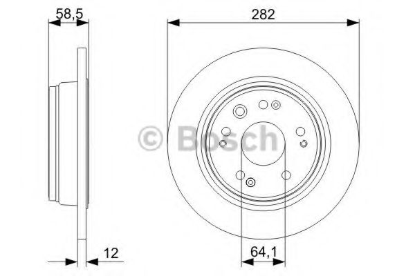 BOSCH - 0 986 479 361 - Тормозной диск (Тормозная система)