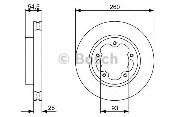 BOSCH - 0 986 479 392 - Тормозной диск (Тормозная система)