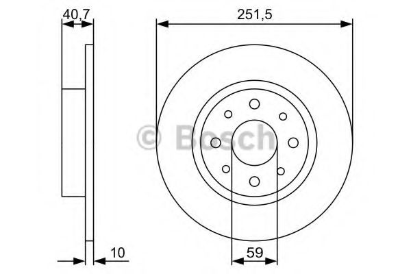 BOSCH - 0 986 479 502 - Тормозной диск (Тормозная система)