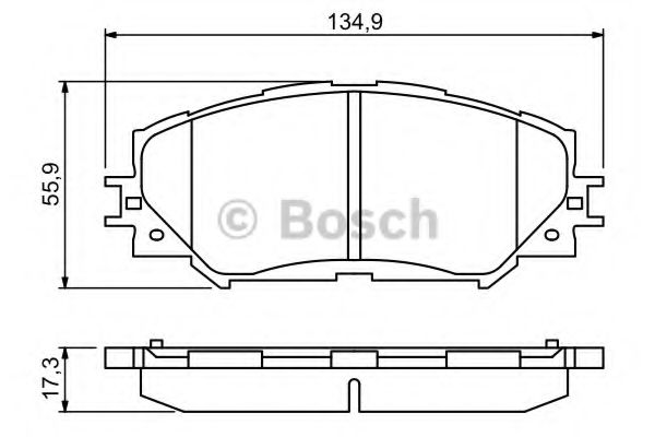 BOSCH - 0 986 494 240 - Комплект тормозных колодок, дисковый тормоз (Тормозная система)