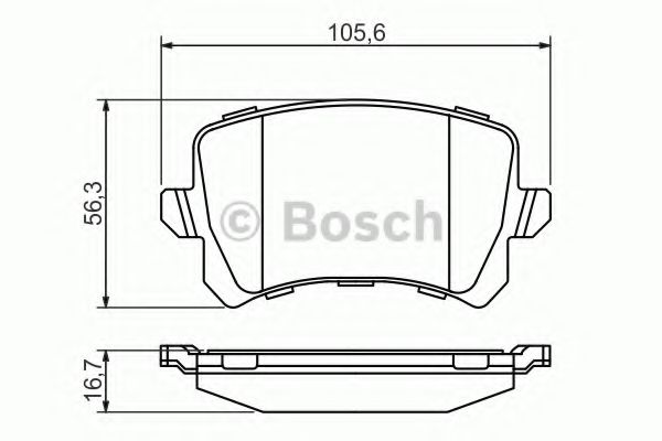 BOSCH - 0 986 494 344 - Комплект тормозных колодок, дисковый тормоз (Тормозная система)