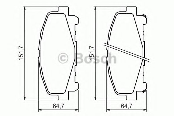 BOSCH - 0 986 494 382 - Комплект тормозных колодок, дисковый тормоз (Тормозная система)