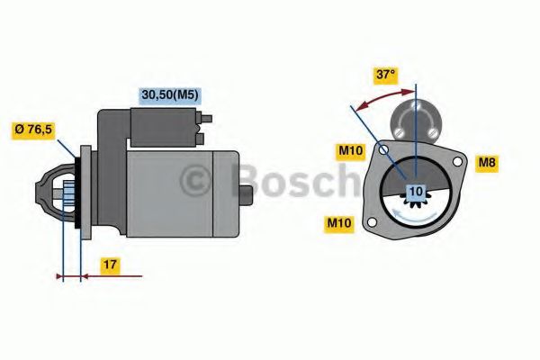 BOSCH - 0 986 023 530 - Стартер (Система стартера)