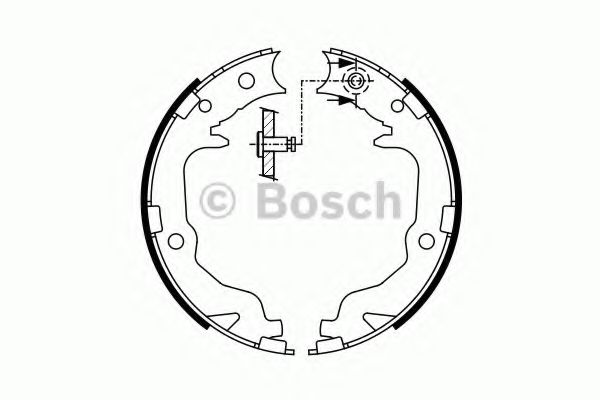 BOSCH - 0 986 487 766 - Комплект тормозных колодок, стояночная тормозная система (Тормозная система)