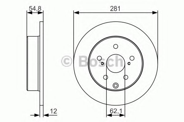 BOSCH - 0 986 479 S67 - Тормозной диск (Тормозная система)