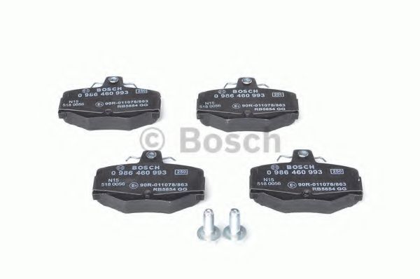 BOSCH - 0 986 460 993 - Комплект тормозных колодок, дисковый тормоз (Тормозная система)