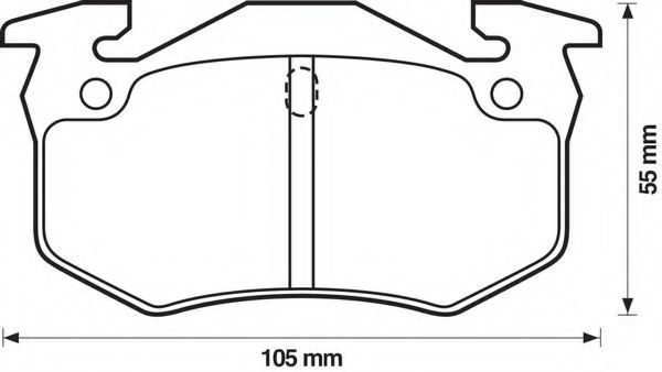 BENDIX - 571334X - Комплект тормозных колодок, дисковый тормоз