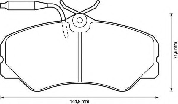 BENDIX - 571393B - Комплект тормозных колодок, дисковый тормоз