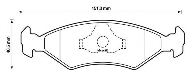 BENDIX - 571536X - Комплект тормозных колодок, дисковый тормоз