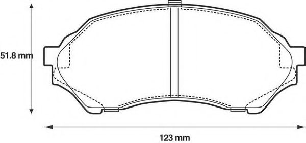 BENDIX - 572437B - Комплект тормозных колодок, дисковый тормоз