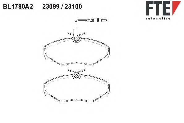 FTE - BL1780A2 - Комплект тормозных колодок, дисковый тормоз