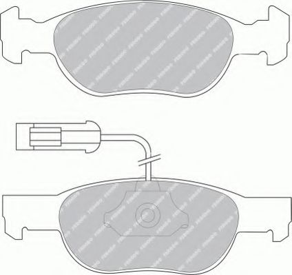 FERODO - FSL1040 - Комплект тормозных колодок, дисковый тормоз (Тормозная система)