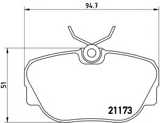 BREMBO - P 06 010 - Комплект тормозных колодок, дисковый тормоз (Тормозная система)