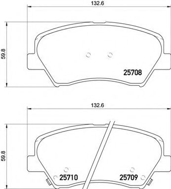 BREMBO - P 30 073 - Комплект тормозных колодок, дисковый тормоз (Тормозная система)