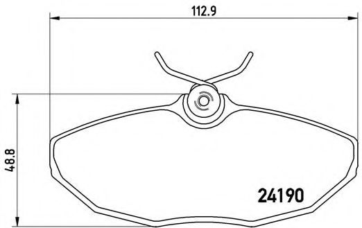 BREMBO - P 36 015 - Комплект тормозных колодок, дисковый тормоз (Тормозная система)