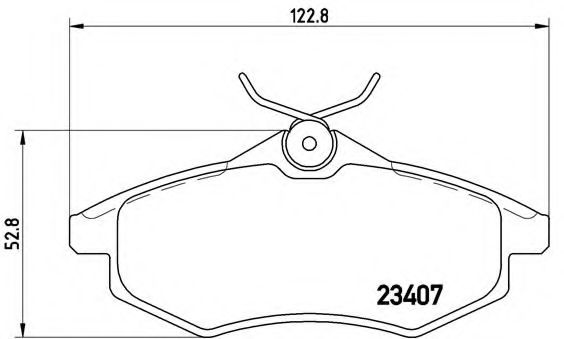 BREMBO - P 61 074 - Комплект тормозных колодок, дисковый тормоз (Тормозная система)