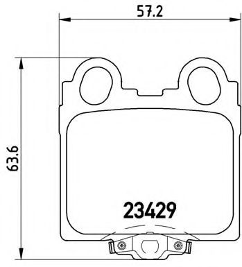 BREMBO - P 83 045 - Комплект тормозных колодок, дисковый тормоз (Тормозная система)