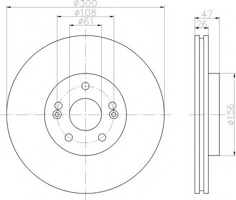 HELLA - 8DD 355 109-291 - Тормозной диск (Тормозная система)