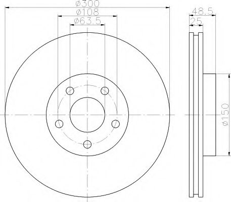 HELLA - 8DD 355 112-191 - Тормозной диск (Тормозная система)