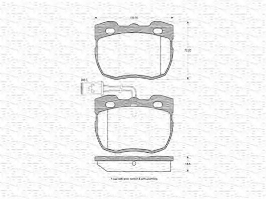 MAGNETI MARELLI - 363702160558 - Комплект тормозных колодок, дисковый тормоз (Тормозная система)