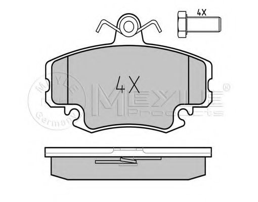 MEYLE - 025 214 6318/W - Комплект тормозных колодок, дисковый тормоз (Тормозная система)