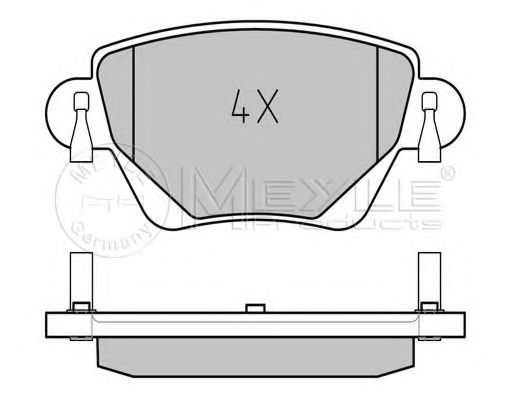MEYLE - 025 235 5717 - Комплект тормозных колодок, дисковый тормоз (Тормозная система)
