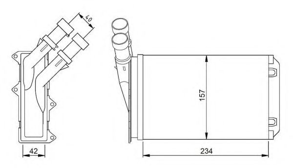 NRF - 54308 - Теплообменник, отопление салона (Отопление / вентиляция)