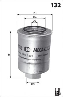 MECAFILTER - ELG5359 - Топливный фильтр (Система подачи топлива)
