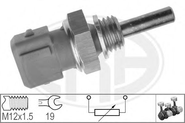 ERA - 330135 - Датчик, температура охлаждающей жидкости (Система накаливания)