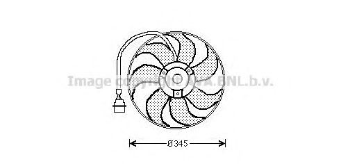 AVA QUALITY COOLING - AI7509 - Вентилятор, охлаждение двигателя (Охлаждение)