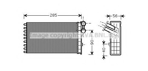 AVA QUALITY COOLING - CNA6239 - Теплообменник, отопление салона (Отопление / вентиляция)